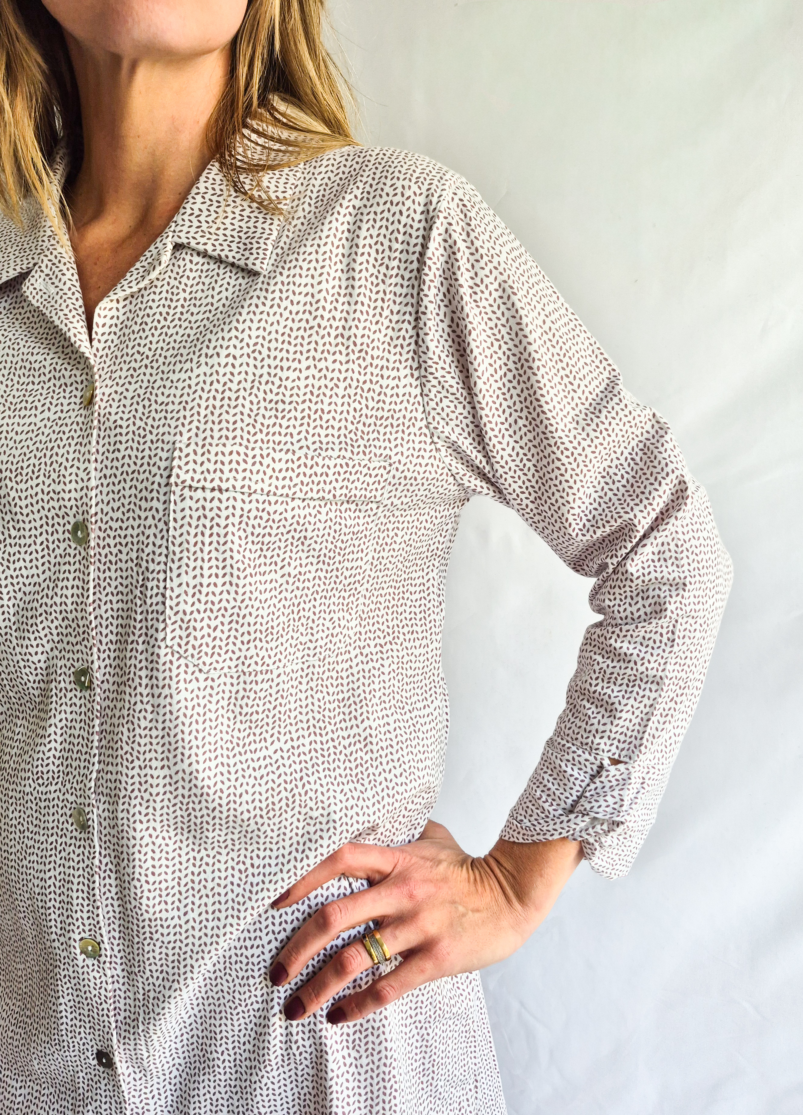 Camisa de dormir Gracia/ Espiga burdeo