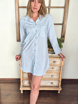 Camisa de dormir Gracia/ Vichy celeste