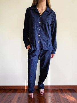 Pijama mujer Magdalena / azul puntitos