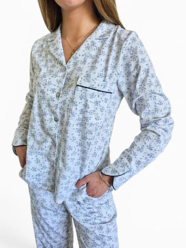 Pijama mujer Patricia / flores azules