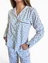Pijama mujer Patricia / flores azules