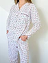 Pijama mujer Patricia / flores rojizas 