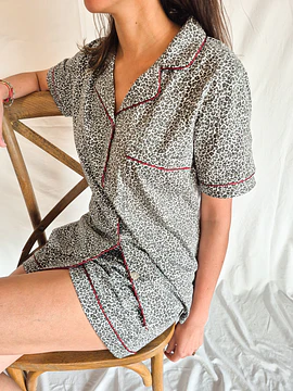 Pijama mujer Javiera/ animal print gris