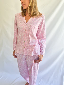 Pijama mujer Amalia/ Hortensias rosadas