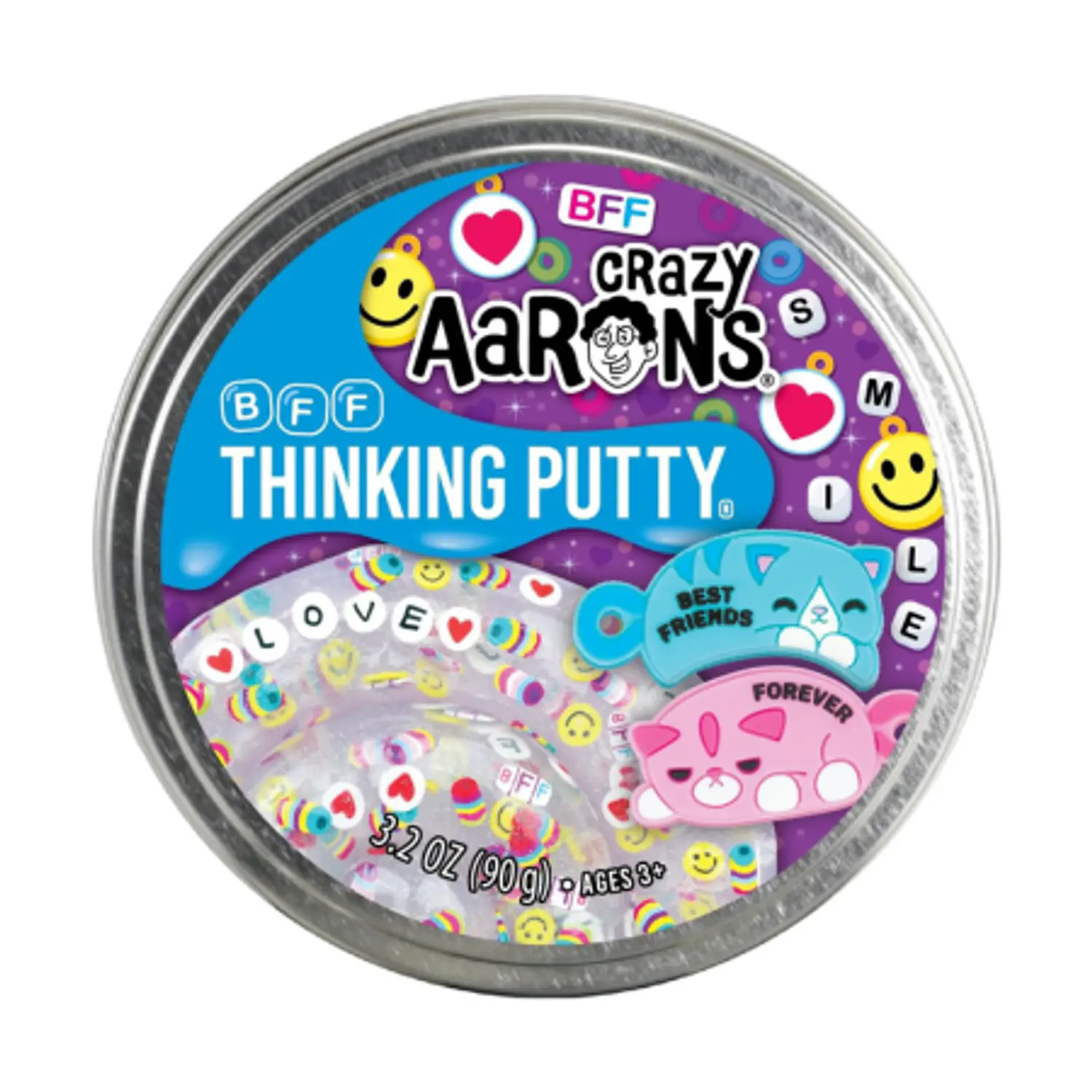 Masa Sensorial Antiestrés Crazy Aaron’s Thinking Putty – BFF (gatos) 1
