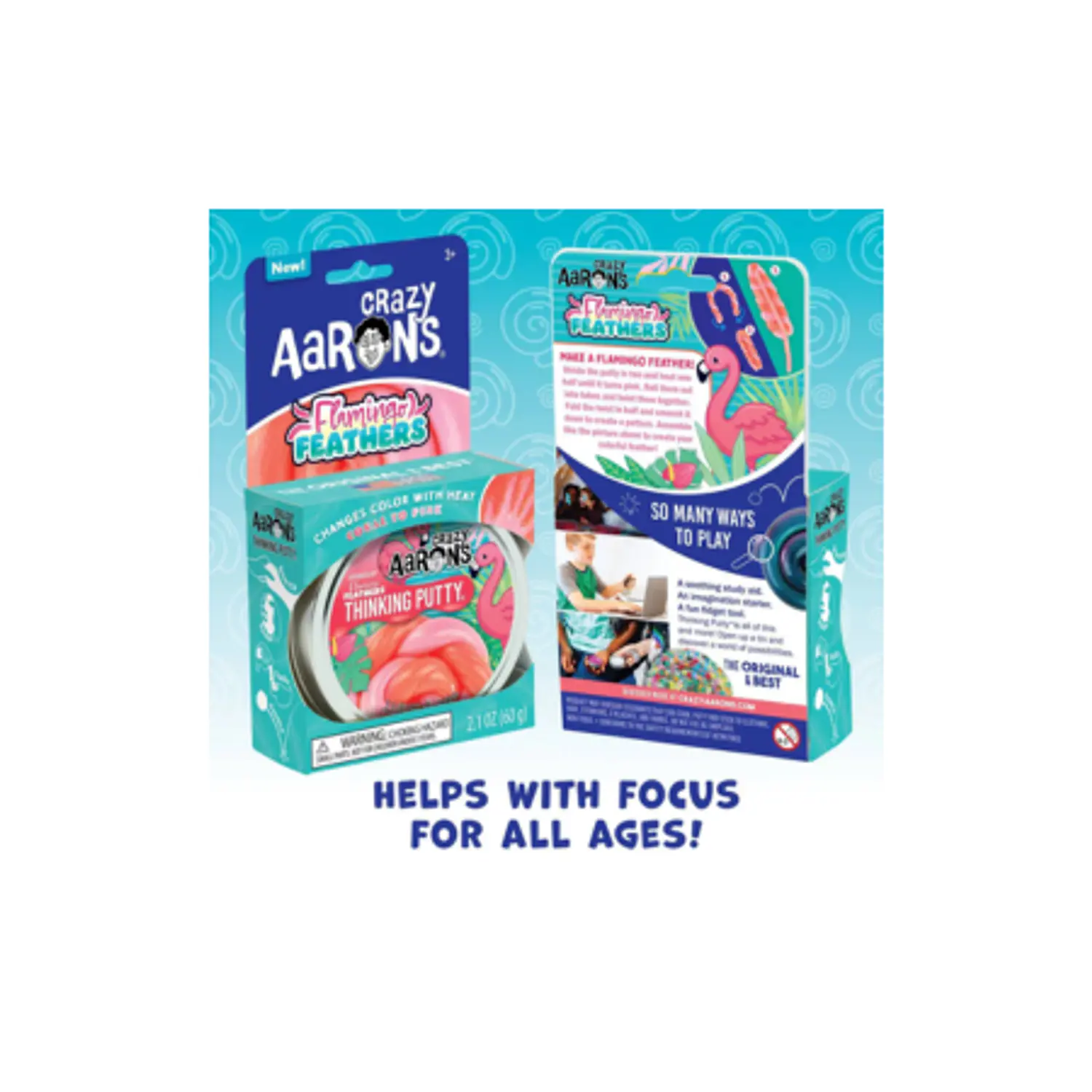 Masa Sensorial Antiestrés Crazy Aaron’s Thinking Putty – Flamingo Feathers 3