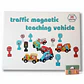 Set de Educación Vial Magnético: Vehículos y Señales de Madera (15 piezas) - Miniatura 3