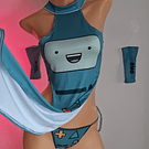 Bmo vestido + muñequeras + panty