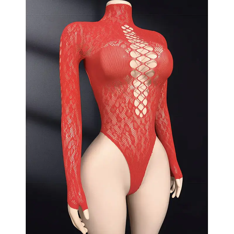 Body animal print rojo