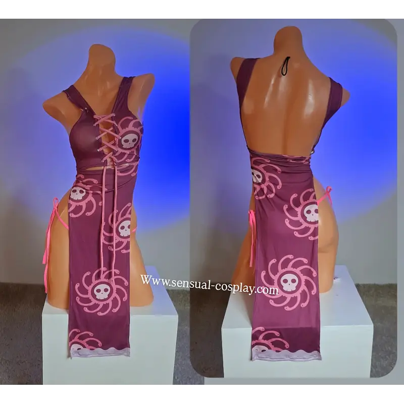Boa panty+ vestido,  morado