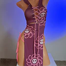 Boa panty+ vestido,  morado