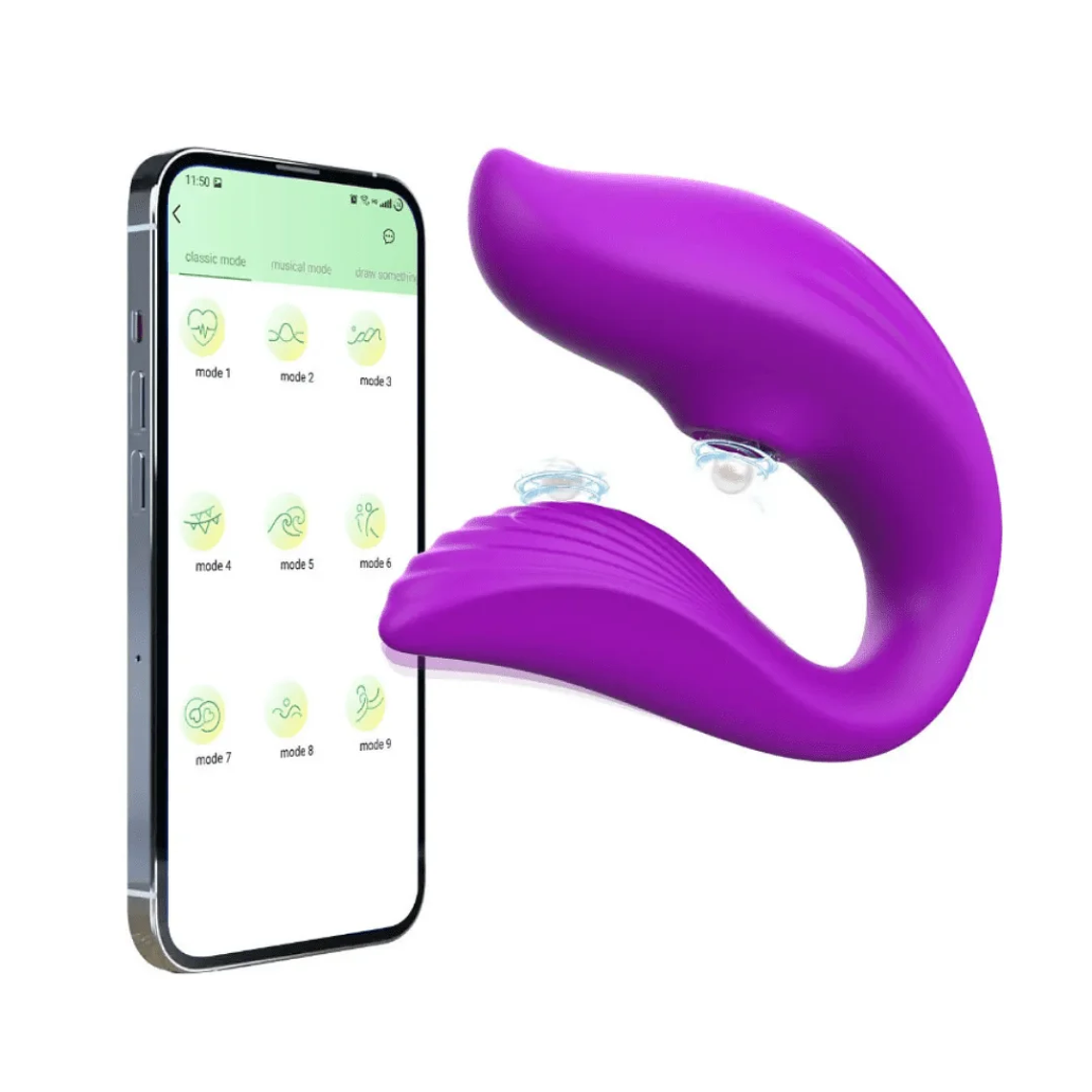 Vibrador y succionador a control APP 1