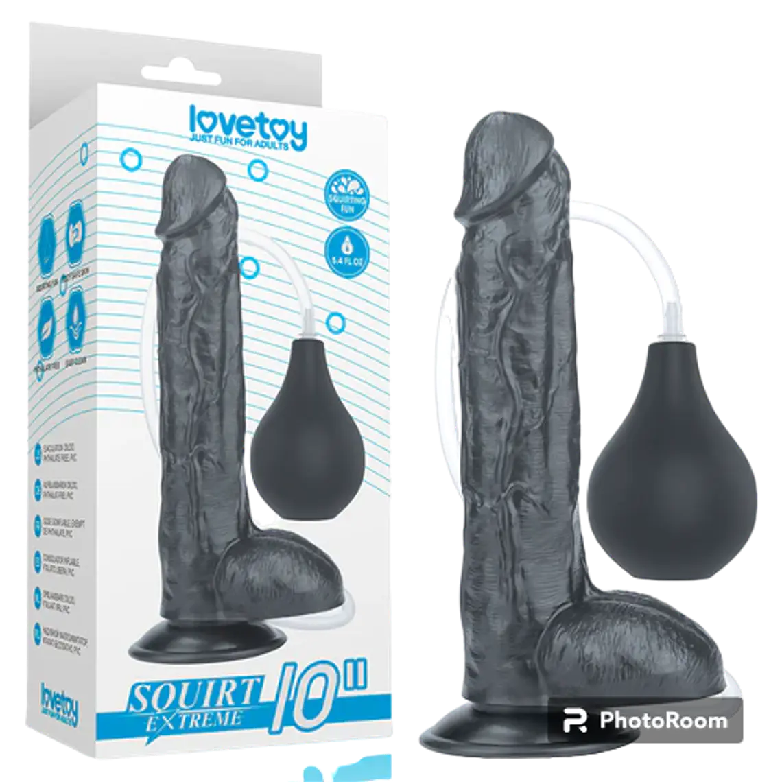 Dildo Eyaculador Squirt Extreme 25cm (Negro) 1