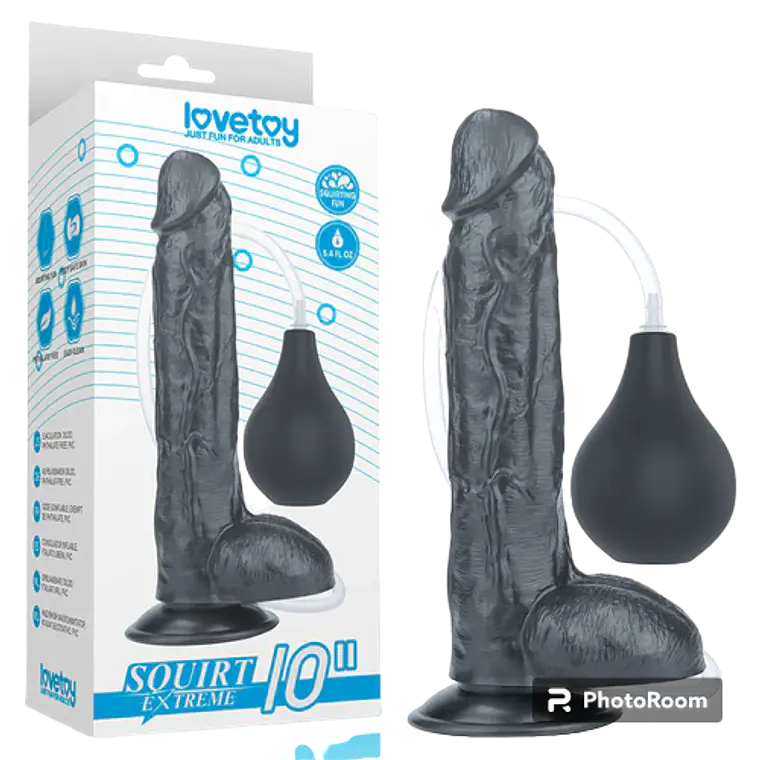 Dildo Eyaculador Squirt Extreme 25cm (Negro) 1