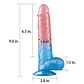 Dildo bicolor con ventosa Lovetoy Dazzle Studs 9