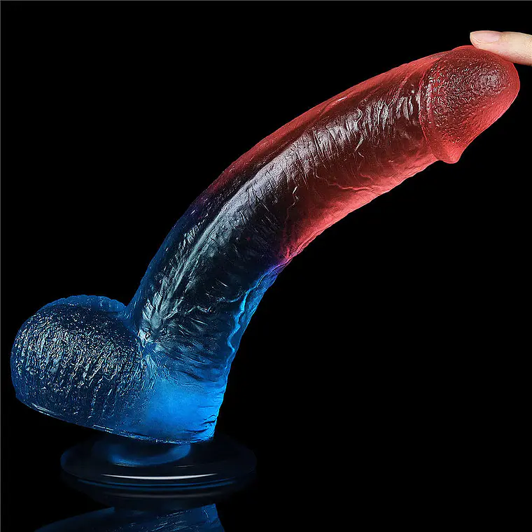 Dildo bicolor con ventosa Lovetoy Dazzle Studs 9