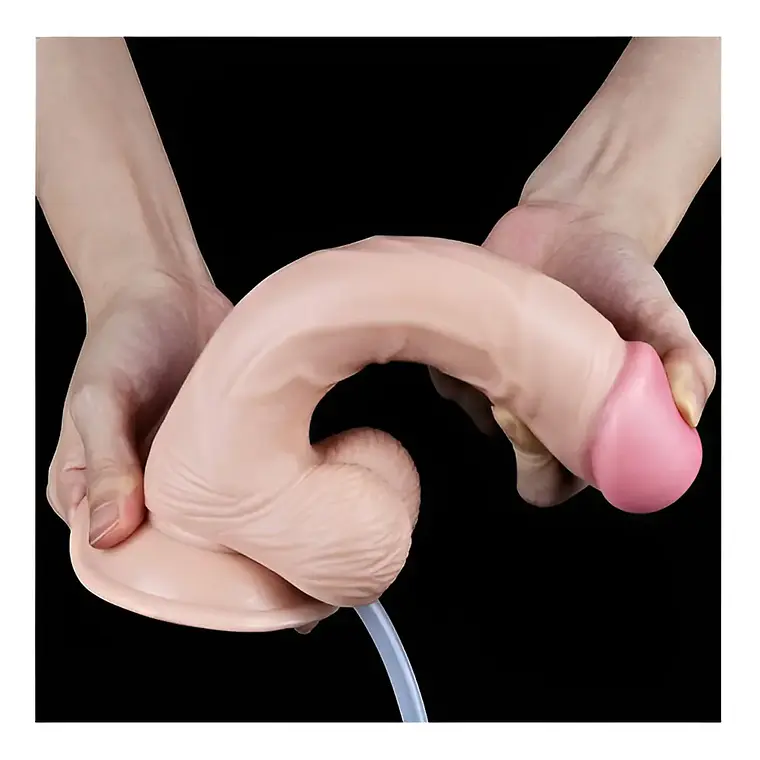 Dildo Eyacula Realista Bota Liquido Pene Consolador Venas 9