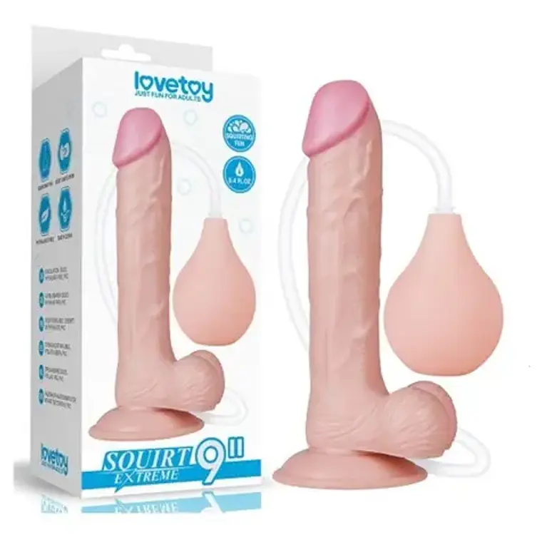 Dildo Eyacula Realista Bota Liquido Pene Consolador Venas 9