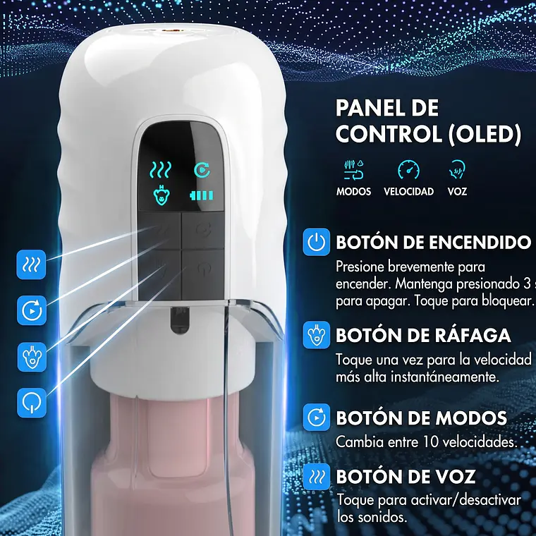 Masturbador Masculino Automatico con Voz 5