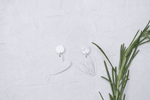 Aros Corazón Silver