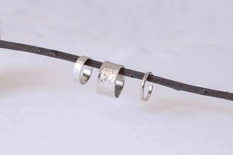 Anillos texturizados