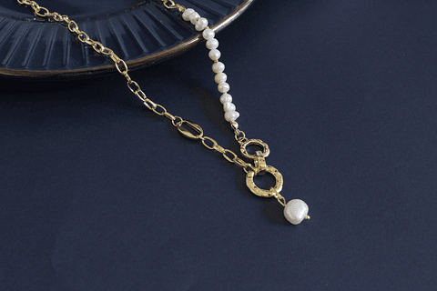 Collar cadena perlas