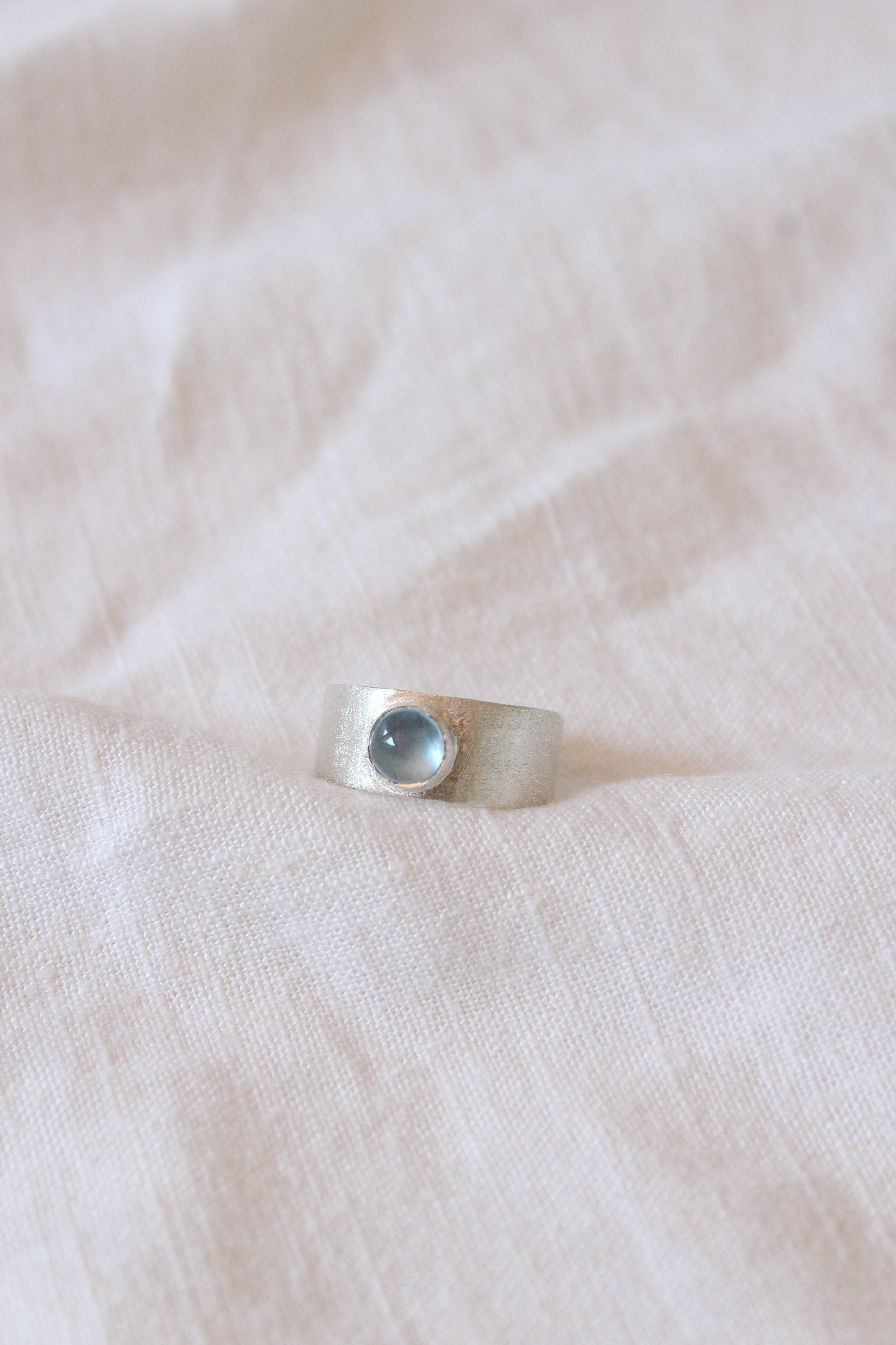 Anillo Aguamarina mate