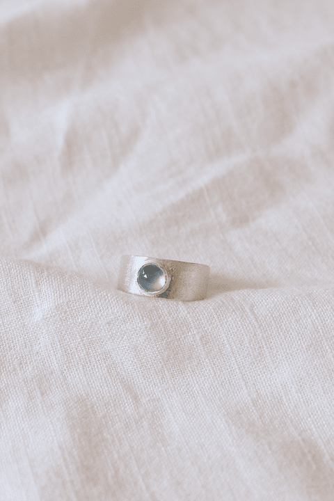 Anillo Aguamarina mate