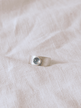 Anillo Aguamarina mate
