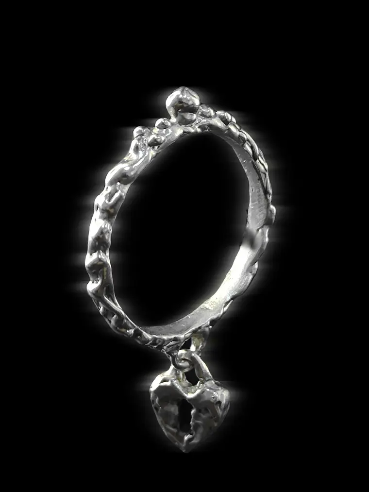 Anillo Pepita y Charm de Corazón 1