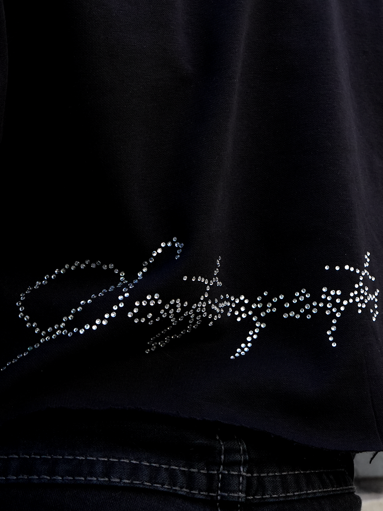 Crystals Crop Hoodie 2