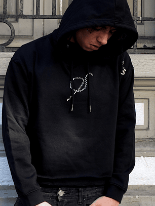 Big Logo Crystals Crop Hoodie