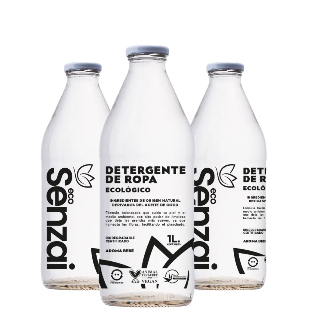 PACK 3 UNI DETERGENTE BOTELLA DE VIDRIO