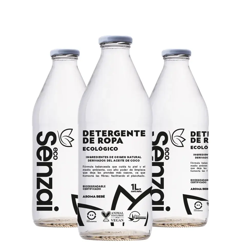 PACK 3 UNI DETERGENTE BOTELLA DE VIDRIO  1