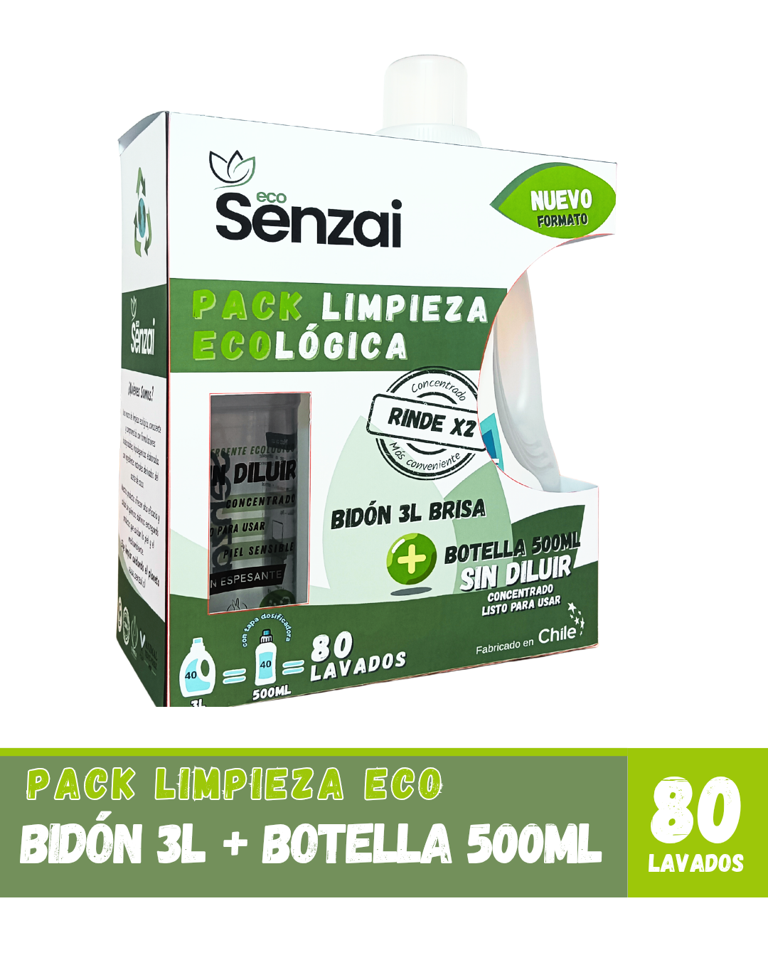 PACK DETERGENTE 3L + 500ML