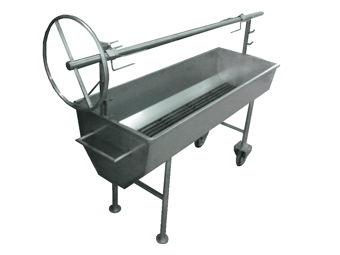 Assadeira de espeto em inox 2