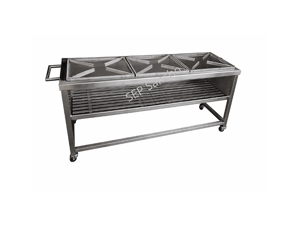 Fogão em inox - utilização a lenha 1