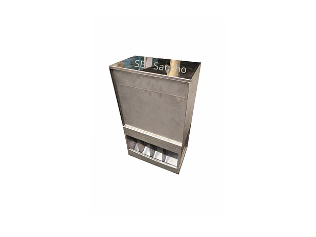 Comedouro Coelho Duplo 40 cm - Inox 2