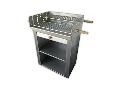 Assador em bloco inox - com grelhas