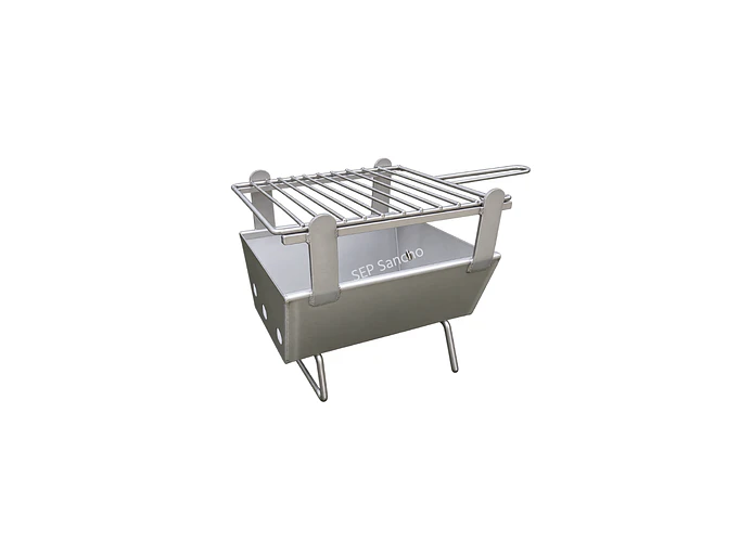 Grelhador com grelha inox - pequeno 1