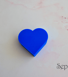 Cajita + Marcadores Corazón - Azul