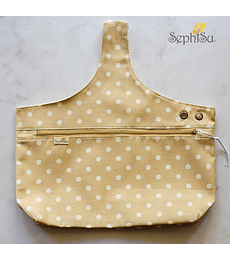 Bolsa Porta Ovillos - Lunares Fondo Beige