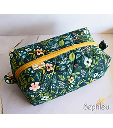 Estuche Neceser VIP - Flores Vivas Verde