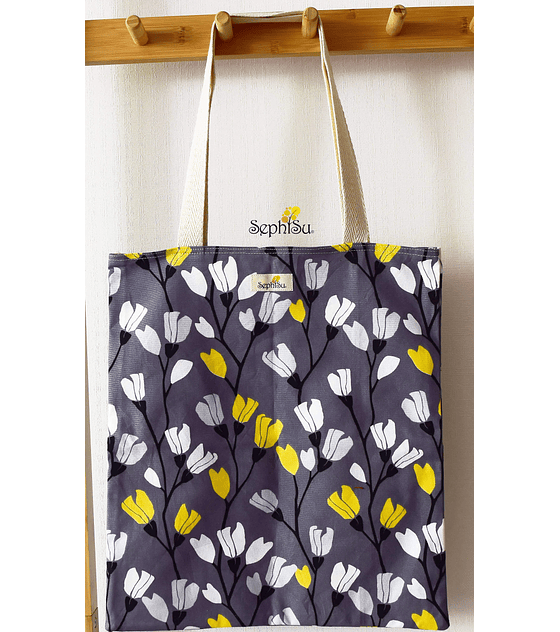 Bolsa XL - Tulipanes Gris Amarillo