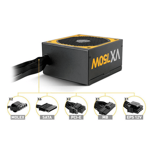 Fuente De Poder NOX URANO VX 750W 80 PLUS BRONZE