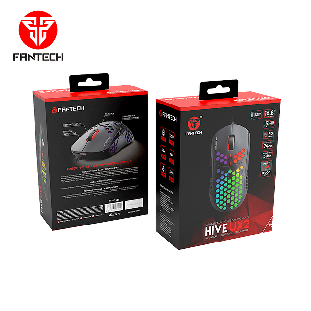 Mouse Gamer FANTECH HIVE UX2 RGB