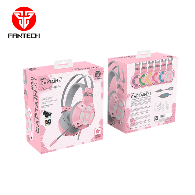 Audífonos Gamer FANTECH CAPTAIN HG11 sakura edition