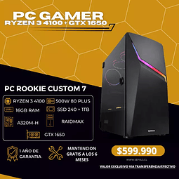 PC GAMER R3 4100 + GTX 1650 4GB