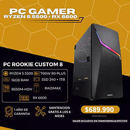 PC GAMER RYZEN 5 5500 + RX 6600 8GB