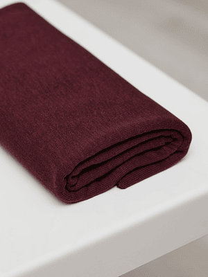 Meet Milk Maroon Fine Rib Jersey